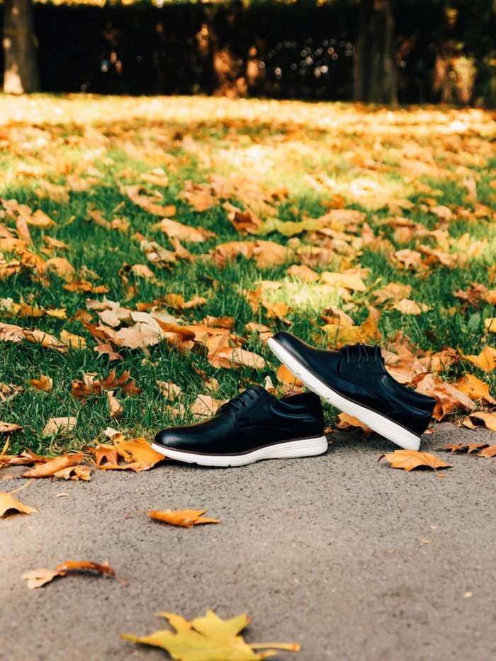 Мъжки обувки черни от екологична кожа Aydan