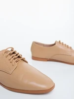 Ежедневни дамски обувки тъмно бежови от екологична кожа Lailah