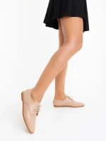 Ежедневни дамски обувки светло бежови от екологична кожа Lailah