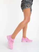 Дамски спортни обувки тъмно розови от текстилен материал Jaylah