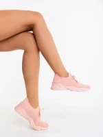 Дамски спортни обувки розови от текстилен материал Jaylah