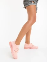 Дамски спортни обувки розови от текстилен материал Nathaly