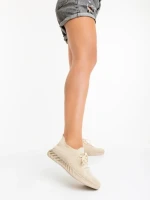 Дамски спортни обувки бежови от текстилен материал Kaylie