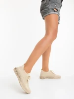 Дамски спортни обувки бежови от текстилен материал Kaylie