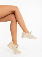 Дамски спортни обувки бежови от текстилен материал Jaylah