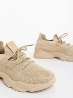 Дамски спортни обувки бежови от текстилен материал Jaylah