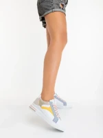 Дамски спортни обувки сини от екологична кожа Sunray