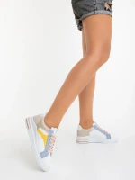 Дамски спортни обувки сини от екологична кожа Sunray