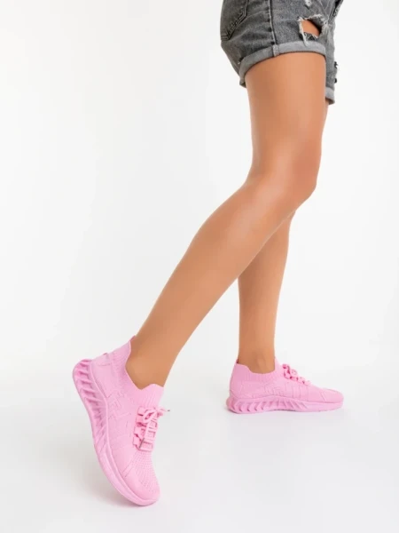 Дамски спортни обувки циклама от текстилен материал Nathaly