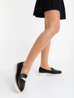 Дамски мокасини черни от екологична кожа Jenima