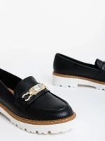 Дамски мокасини черни от екологична кожа Jenima