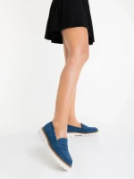 Дамски мокасини сини от екологична кожа Kelley