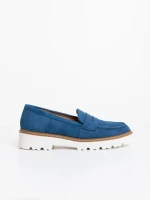 Дамски мокасини сини от екологична кожа Kelley