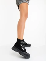 Дамски спортни обувки  черни от текстилен материал Jenima