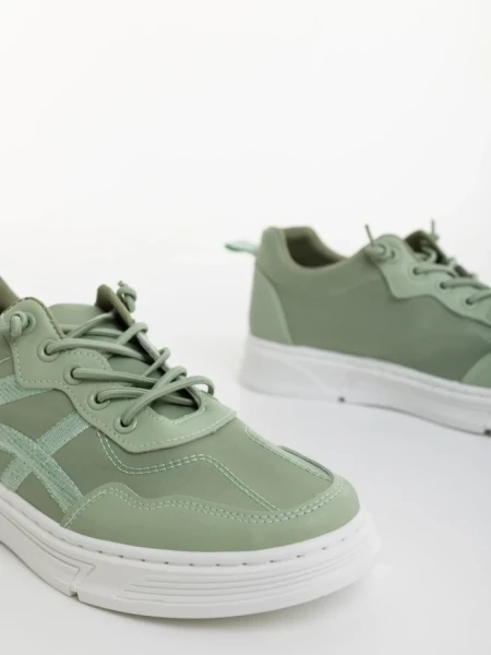 Мъжки спортни обувки зелени от текстилен материал Benicio