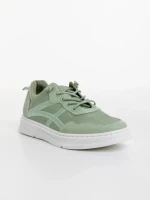 Мъжки спортни обувки зелени от текстилен материал Benicio