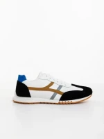 Мъжки спортни обувки черно-бели от екологична кожа Nereo