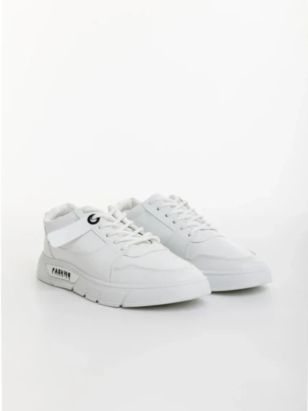 Мъжки спортни обувки бели от екологична кожа  Ermanno