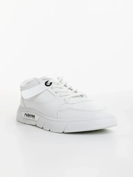 Мъжки спортни обувки бели от екологична кожа  Ermanno