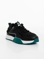 Мъжки спортни обувки черни от екологична кожа Fiorino