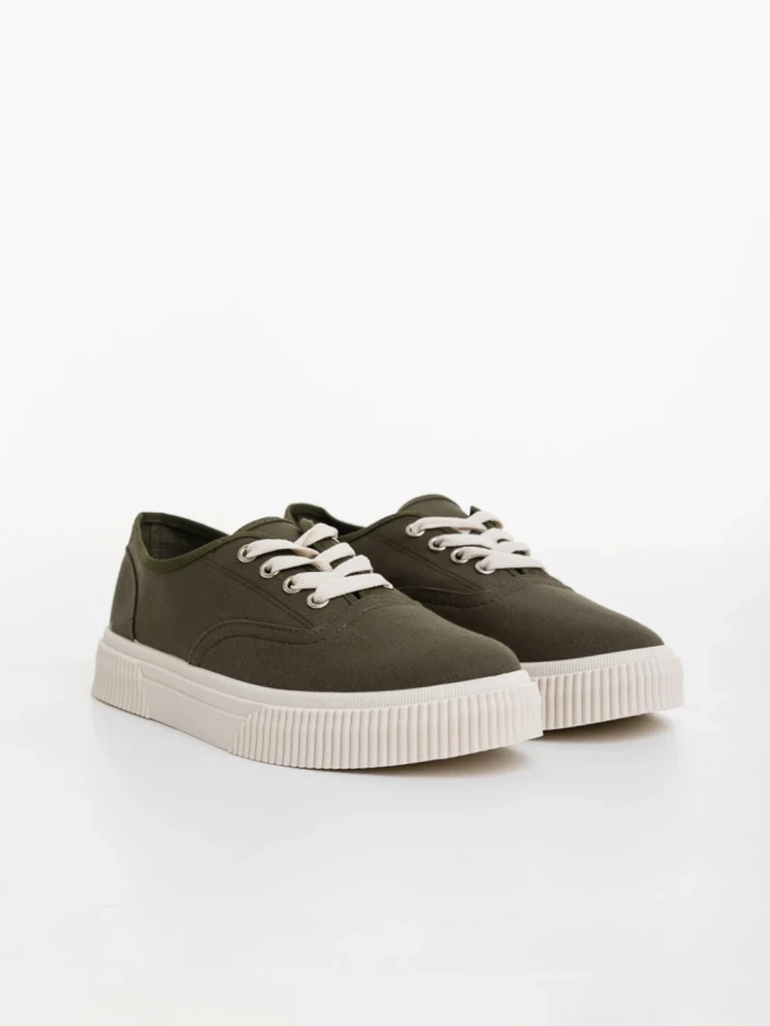 Мъжки спортни обувки тъмнозелени от текстилен материал Macario