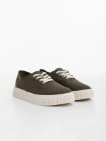 Мъжки спортни обувки тъмнозелени от текстилен материал Macario