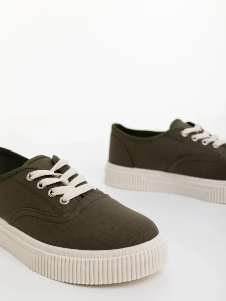 Мъжки спортни обувки тъмнозелени от текстилен материал Macario