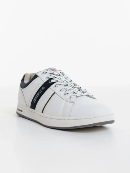 Мъжки спортни обувки бели от екологична кожа Gared