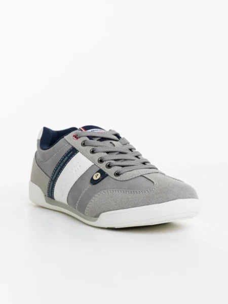 Мъжки спортни обувки сиви от екологична кожа Soteris