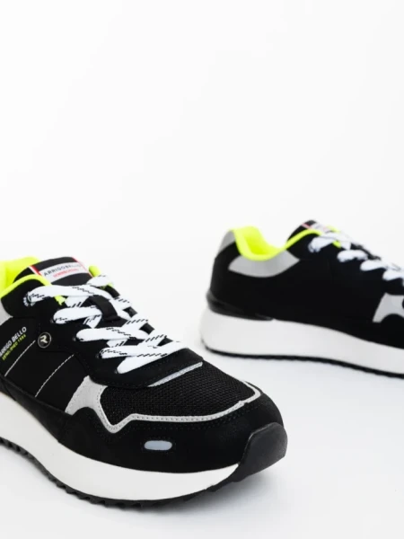 Мъжки спортни обувки черни от текстилен материал Ossie