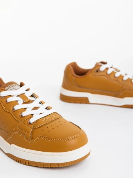 Мъжки спортни обувки кафяви от екологична кожа Rogelio