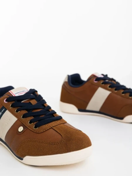 Мъжки спортни обувки кафяви от екологична кожа Soteris