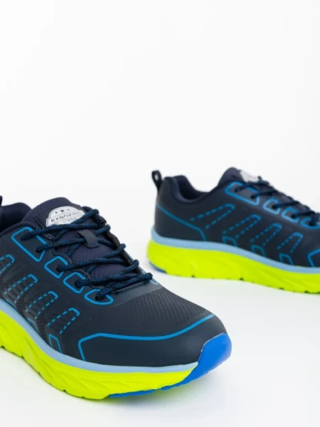 Мъжки спортни обувки сини от екологична кожа Rafferty