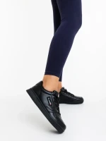 Дамски спортни обувки черни от екологична кожа  Delaney