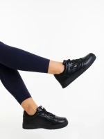 Дамски спортни обувки черни от екологична кожа  Delaney