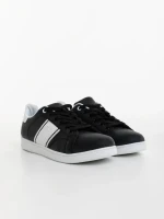 Мъжки спортни обувки черни от екологична кожа Jelka