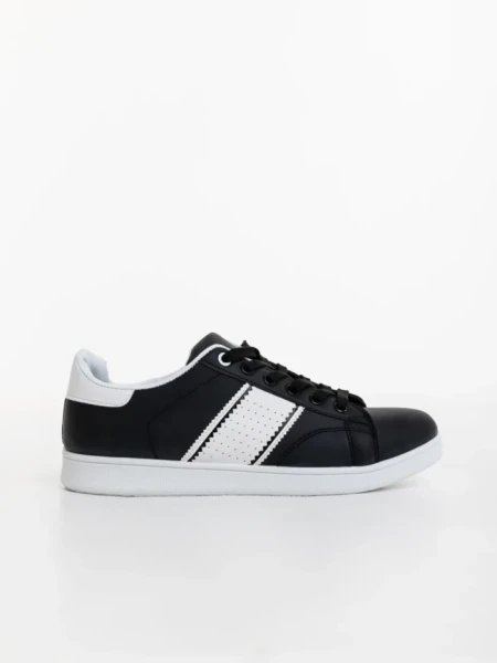 Мъжки спортни обувки черни от екологична кожа Jelka