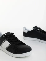 Мъжки спортни обувки черни от екологична кожа Jelka