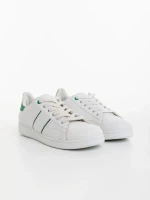 Мъжки спортни обувки бели със зелено от екологична кожа Jelka
