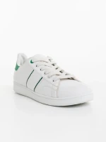 Мъжки спортни обувки бели със зелено от екологична кожа Jelka