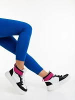 Дамски спортни обувки черни от екологична кожа Acilia