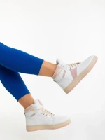 Дамски спортни обувки розови от екологична кожа Jocelin