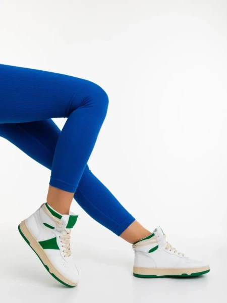 Дамски спортни обувки зелени от екологична кожа Jocelin