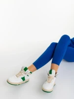 Дамски спортни обувки зелени от екологична кожа Jocelin