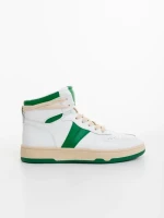 Дамски спортни обувки зелени от екологична кожа Jocelin