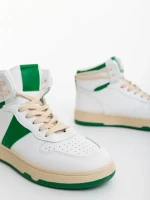 Дамски спортни обувки зелени от екологична кожа Jocelin