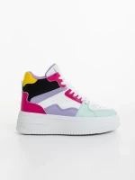 Дамски спортни обувки циклама от екологична кожа  Estella