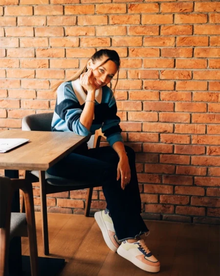 Дамски спортни обувки розови от екологична кожа Kosara