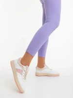 Дамски спортни обувки розови от екологична кожа Petty