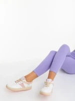 Дамски спортни обувки розови от екологична кожа Petty